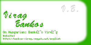 virag bankos business card